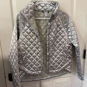 Athleta Silver Quilted Jacket